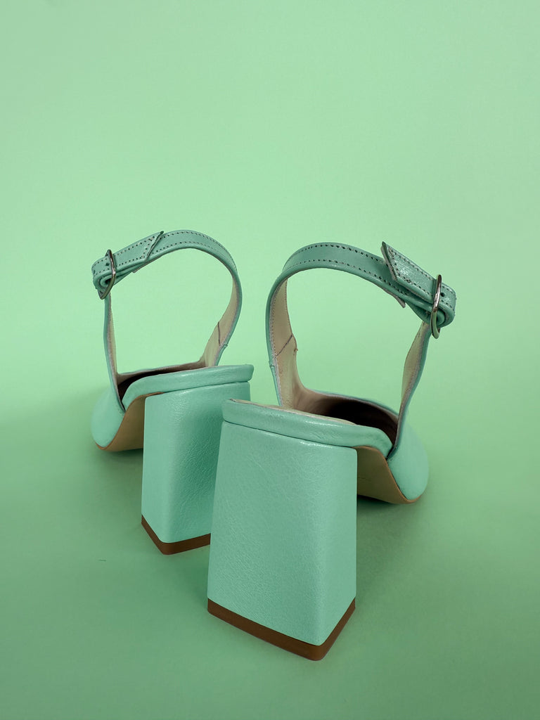 Slingback - Verde latte e Menta