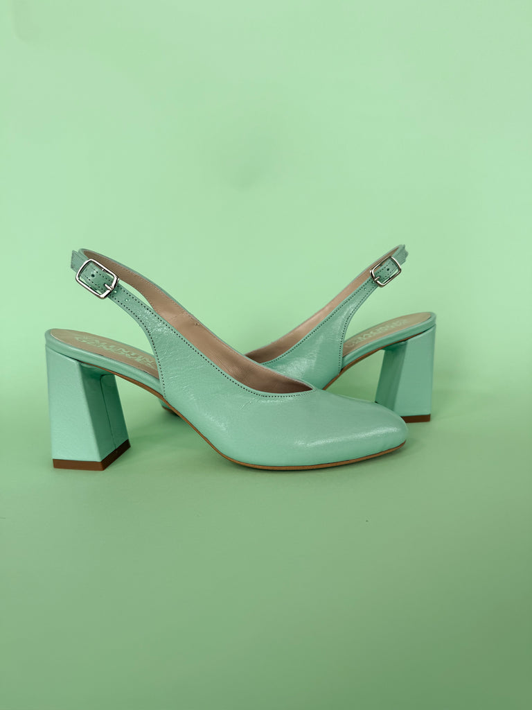 Slingback - Verde latte e Menta