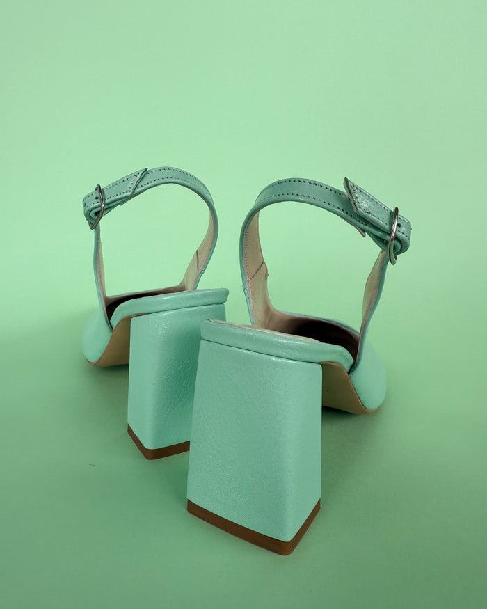 Slingback - Verde latte e Menta
