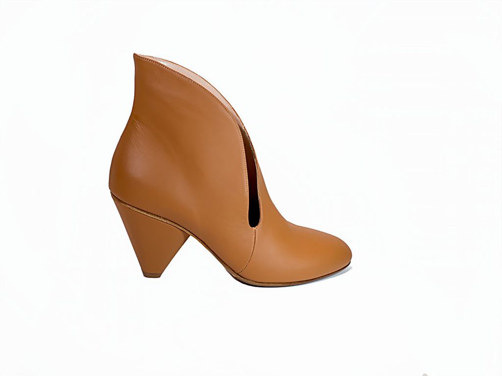 V. Booties - Cuoio